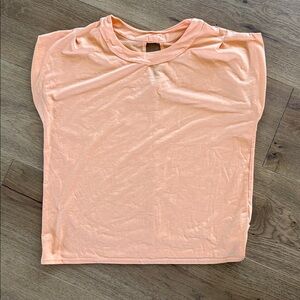 Girls' Athleta Short Sleeve Tee in Peach - Casual Crew Neck